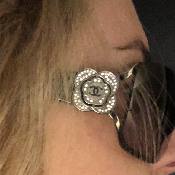 Chanel Camellia Shield Sunglasses 100% Authentic - Picture 6 of 12